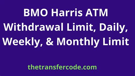 Most often, ATM cash withdrawal limits range from 300 to 1,000. . Bmo harris atm withdrawal limit 2022